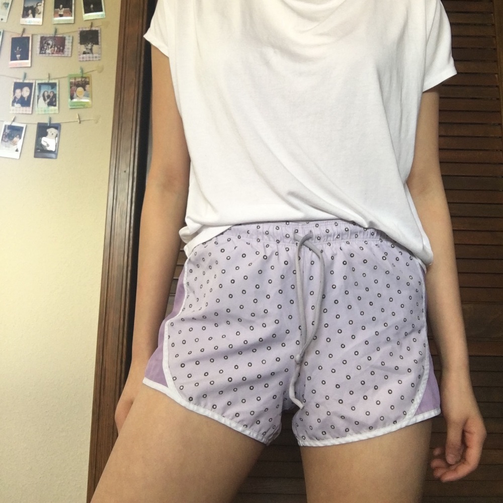 Pastel purple lounge shorts